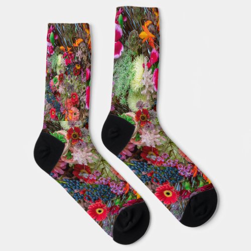 Rich Autumn Floral Bouquet with Gerberas and Berri Socks