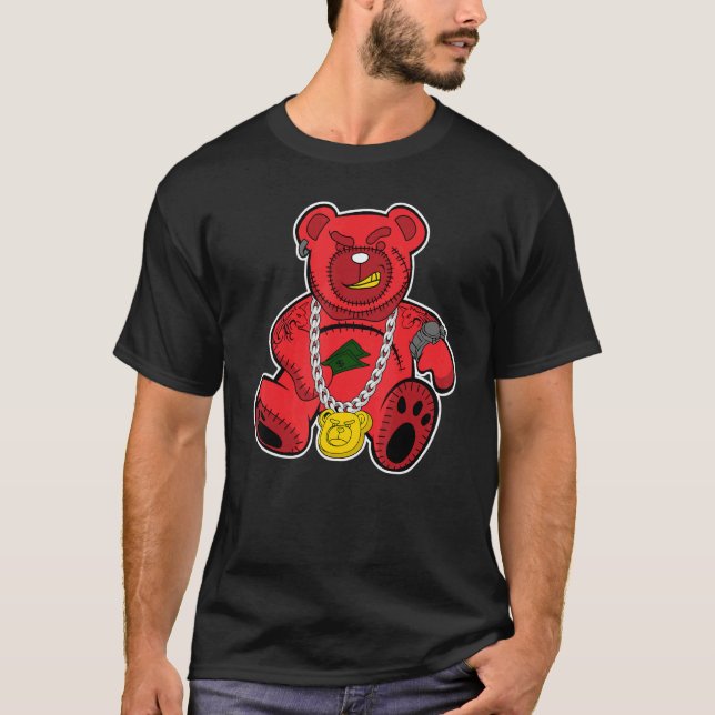 Rich Bear Hiphop Retro Infrared 4s Matching T-Shirt (Front)
