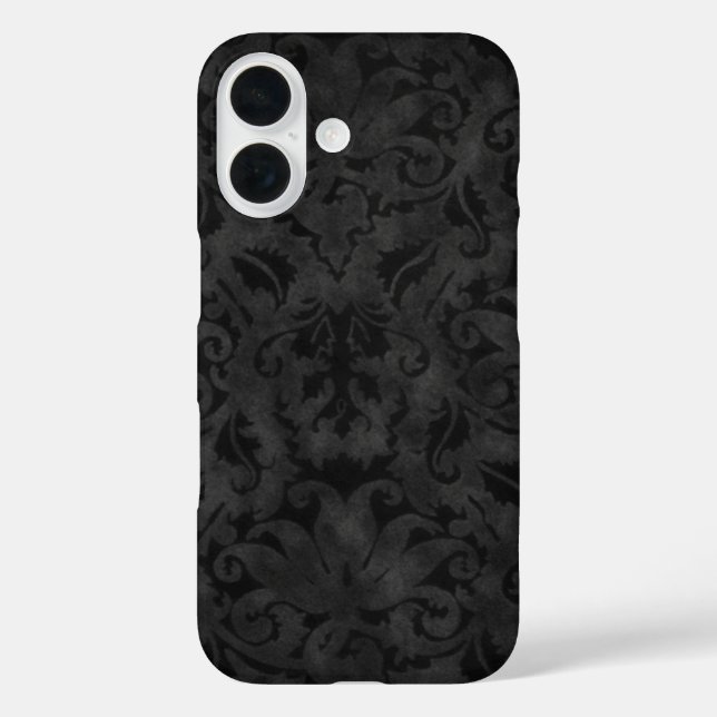 Rich Black Brocade Design Case-Mate iPhone Case (Back)
