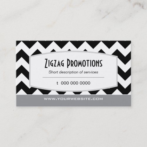 Rich Black Chevron Business Card