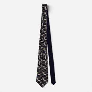Rich Black Fungi Botanical   Formal Wedding Groom Neck Tie