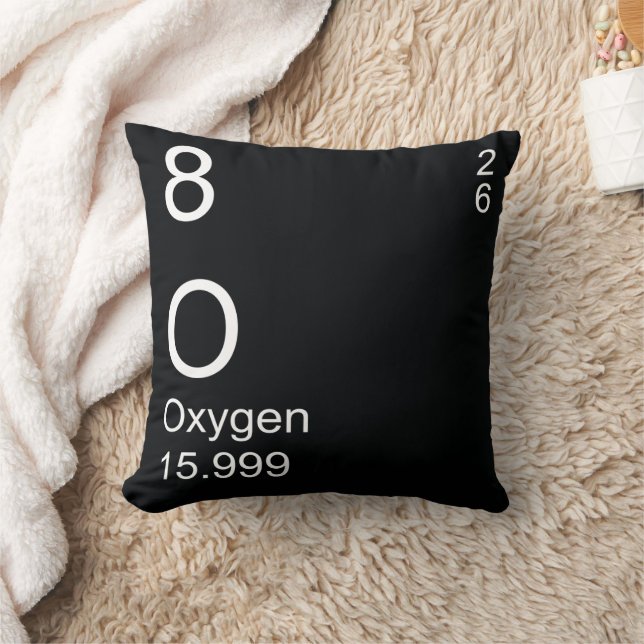 Rich Black Oxygen Element Throw Pillow (Blanket)