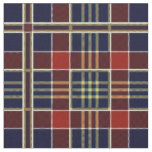 Rich Blue, Red and Ocre Plaid (Tartan) Fabric
