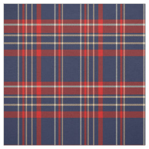 Rich Blue, Red and White Fabric