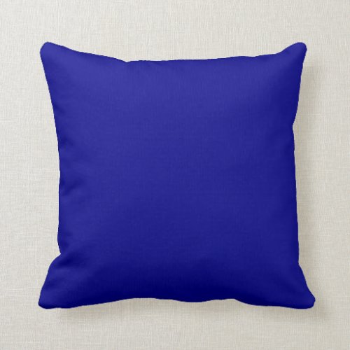 Rich Blue Throw Pillow