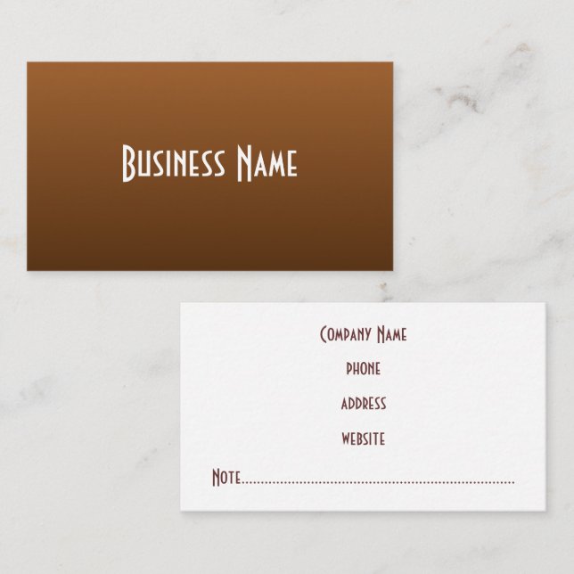 Rich Brown Business Card (Front/Back)