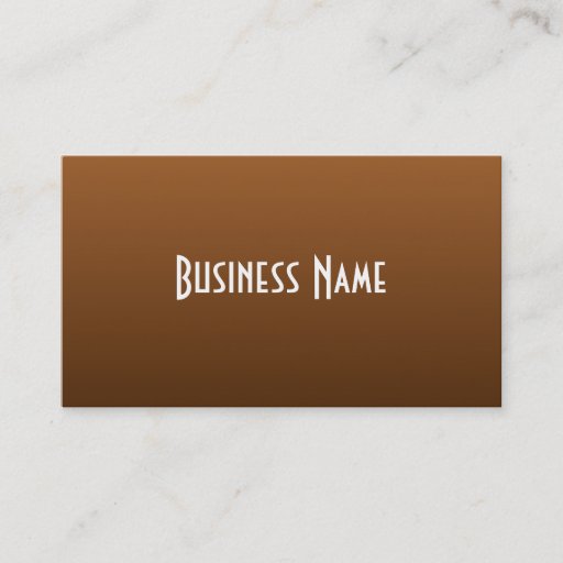 Customizable Rich Brown Business Card