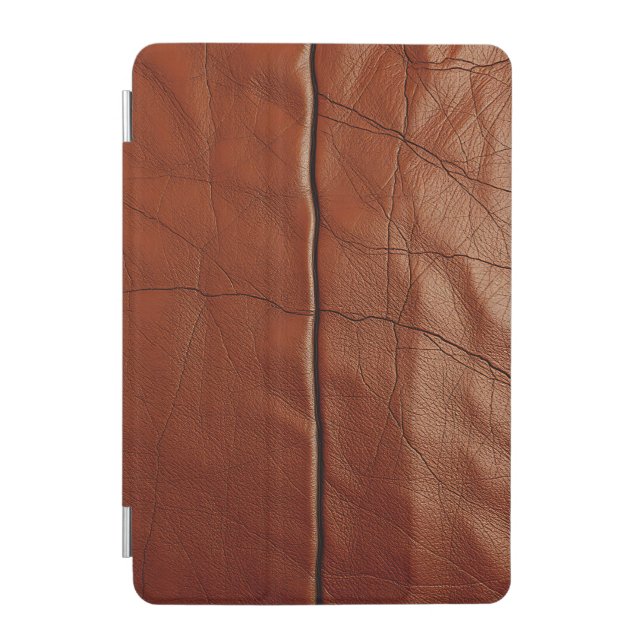 Rich Brown Leather Texture Pattern iPad Mini Cover (Front)