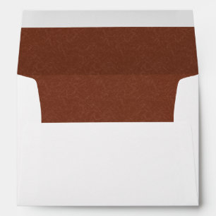 Rich brown textured swirling pattern envelope