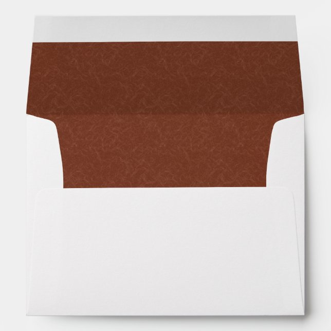 Rich brown  textured swirling  pattern envelope (Back (Bottom))