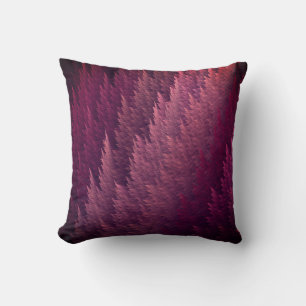 Rich Burgundy Red Feather Pattern Throw Pillow