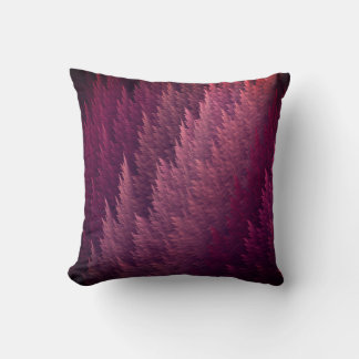Rich Burgundy Red Feather Pattern Throw Pillow