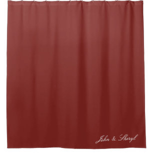 Rich Burgundy Red Solid Color Shower Curtain