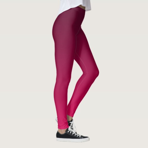 Rich Burgundy Shades Red Purple Leggings