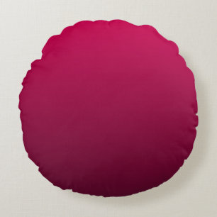 Rich Burgundy Shades Red Purple Round Pillow