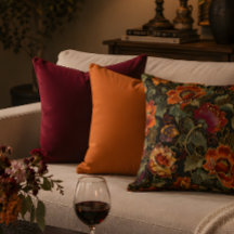 Rich Burgundy Throw Pillow