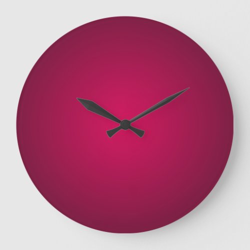 Rich Burgundy Wine Gradient Shades Large Clock