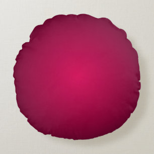 Rich Burgundy Wine Gradient Shades Round Pillow