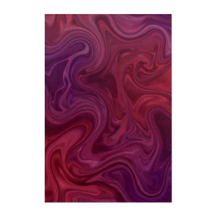 Rich Burgundy Wine Purple Organic Flow Acrylic Print