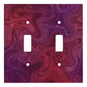 Rich Burgundy Wine Purple Organic Flow Light Switch Cover