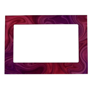 Rich Burgundy Wine Purple Organic Flow Magnetic Frame