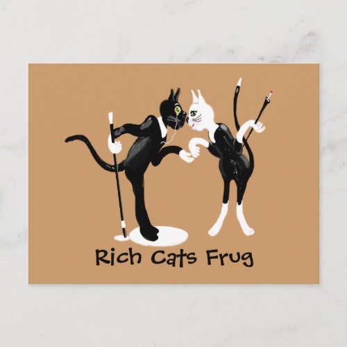 Rich cats Frug Postcard