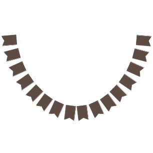 Rich Chocolate Brown Background – Wedding Bunting Flags