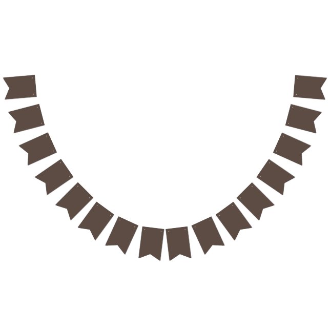 Rich Chocolate Brown Background – Wedding Bunting Flags (All)