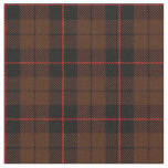 Rich coco brown plaid with red/black stripe fabric