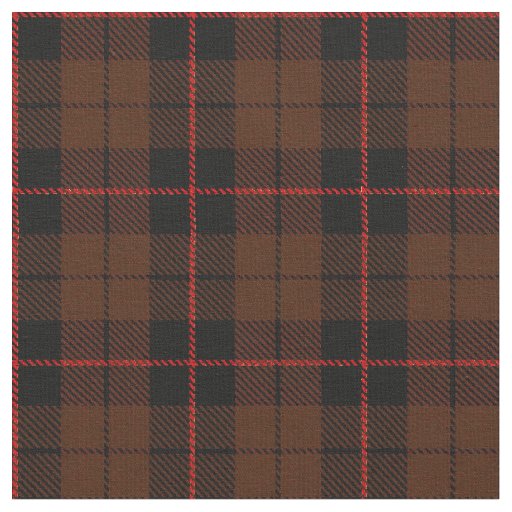 Rich coco brown plaid with red/black stripe fabric