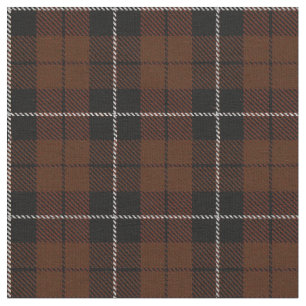 Rich coco brown plaid with white/black stripe fabric