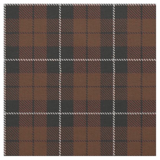 Rich coco brown plaid with white/black stripe fabric