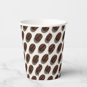 Rich Coffee Bean Aesthetic Paper Cup Design