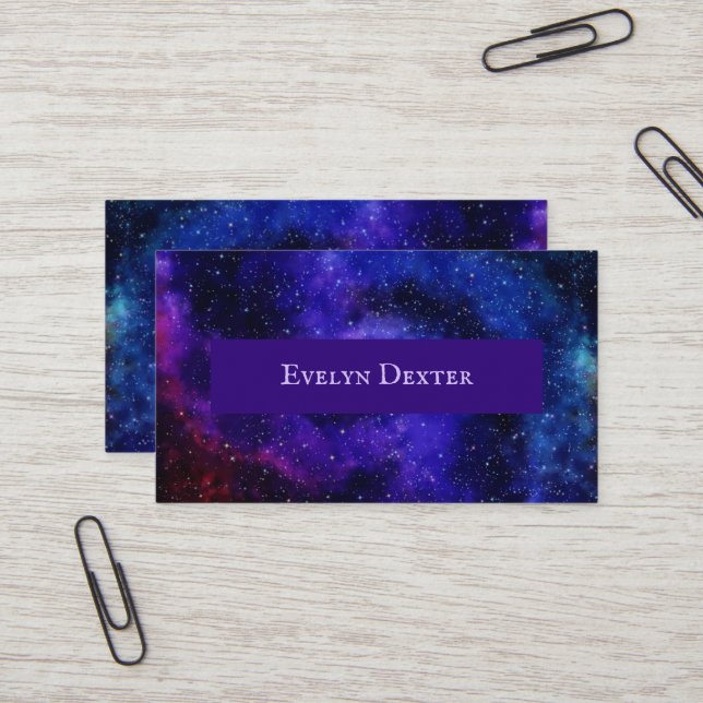Rich Colorful Galaxy Business Card (Front/Back In Situ)