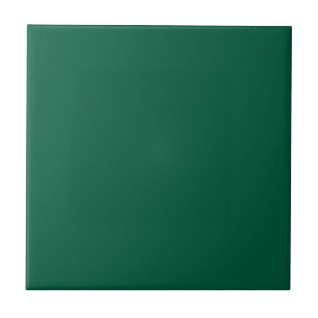 Rich Dark Green Decorative Ceramic Tile (Front)