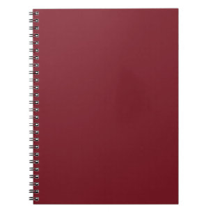Rich Dark Red Solid Color 2025 Color of the Year Notebook
