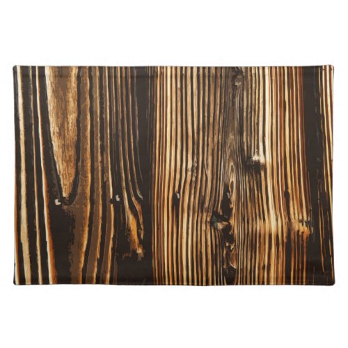 Rich Dark Wood Grain Cloth Placemat