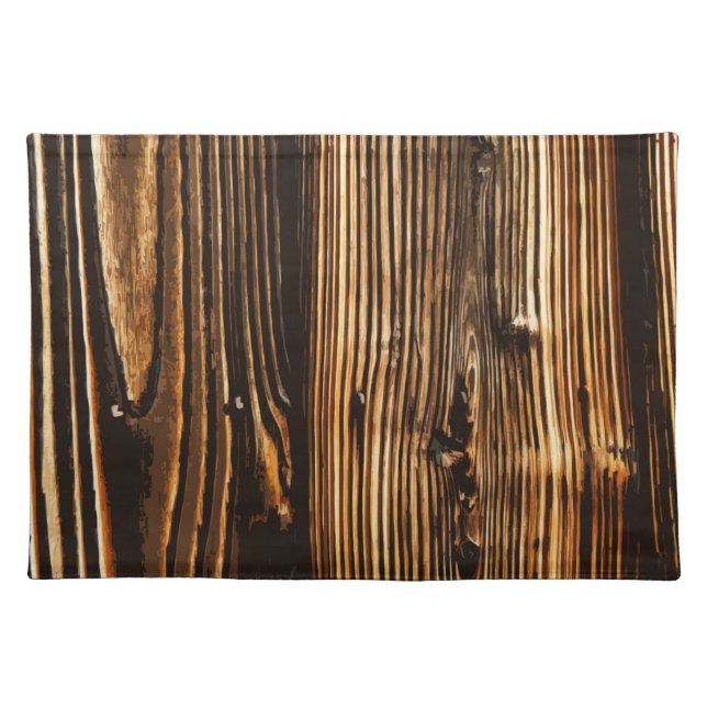 Rich Dark Wood Grain Cloth Placemat (Front)