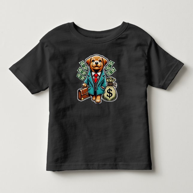 rich dog toddler t-shirt (Front)