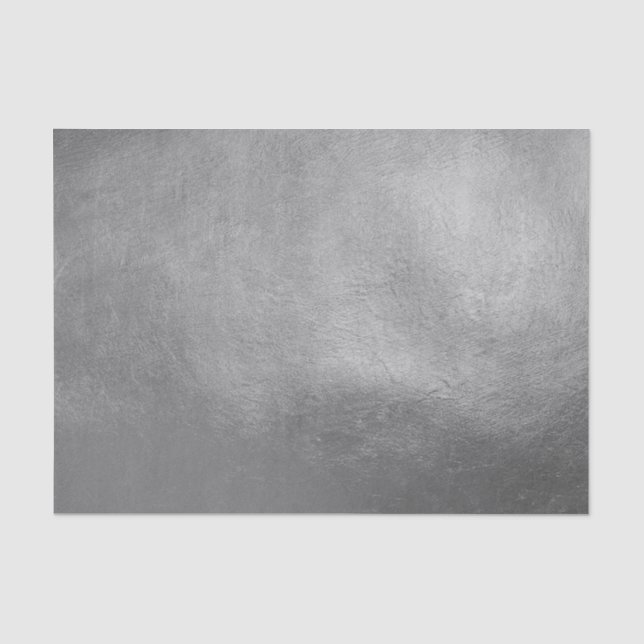 Rich Elegant Luxurious Christmas Silver Faux Foil Tissue Paper (Front)