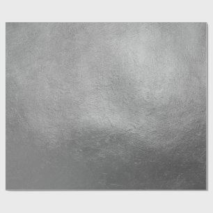 Rich Elegant Luxurious Christmas Silver Faux Foil Wrapping Paper