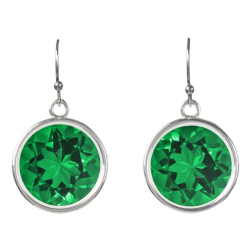Rich Emerald May Birthstone Earrings