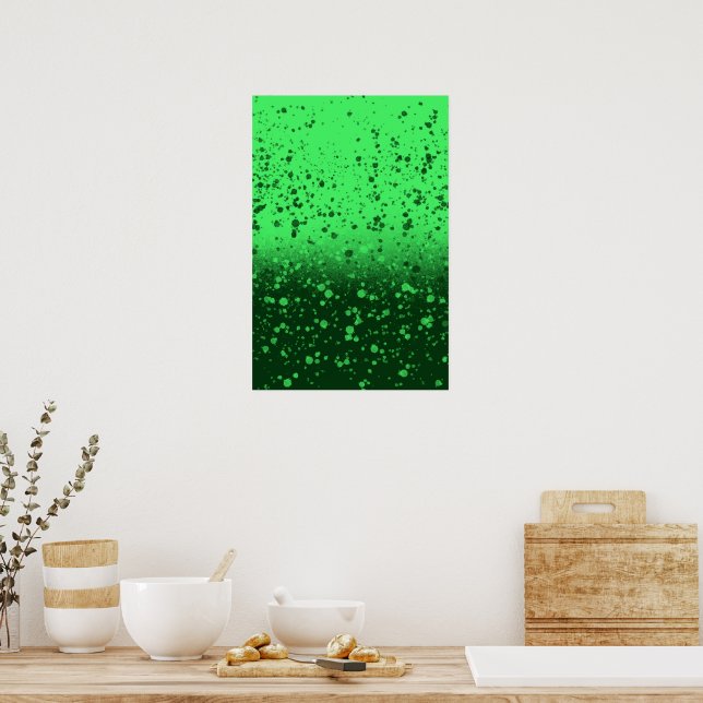 Rich Emerald Minimalist Art Poster (Kitchen)