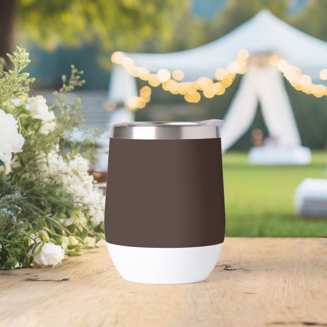 Rich Espresso Thermal Wine Tumbler (Wedding)