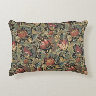 Rich Floral Tapestry Brocade Antique Classic Accent Pillow