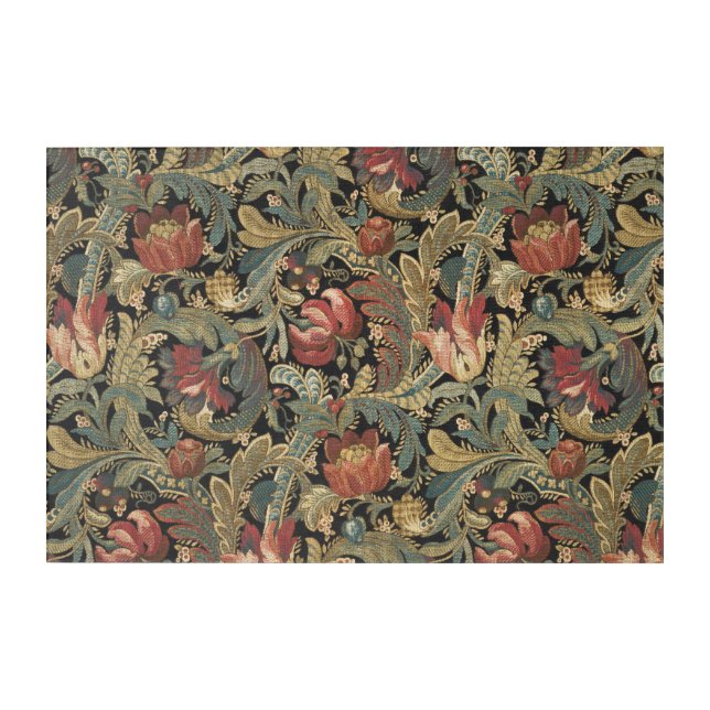 Rich Floral Tapestry Brocade Antique Classic Acrylic Print (Front)