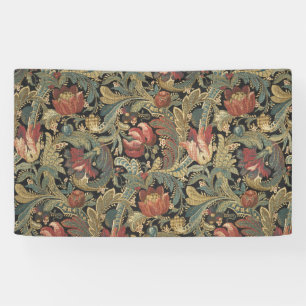 Rich Floral Tapestry Brocade Antique Classic Banner