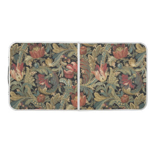 Rich Floral Tapestry Brocade Antique Classic Beer Pong Table