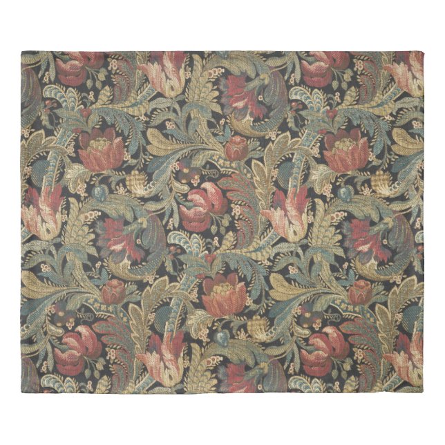 Rich Floral Tapestry Brocade Antique Classic Duvet Cover (Front)