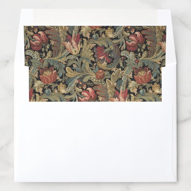 Rich Floral Tapestry Brocade Antique Classic Envelope Liner (In Envelope)
